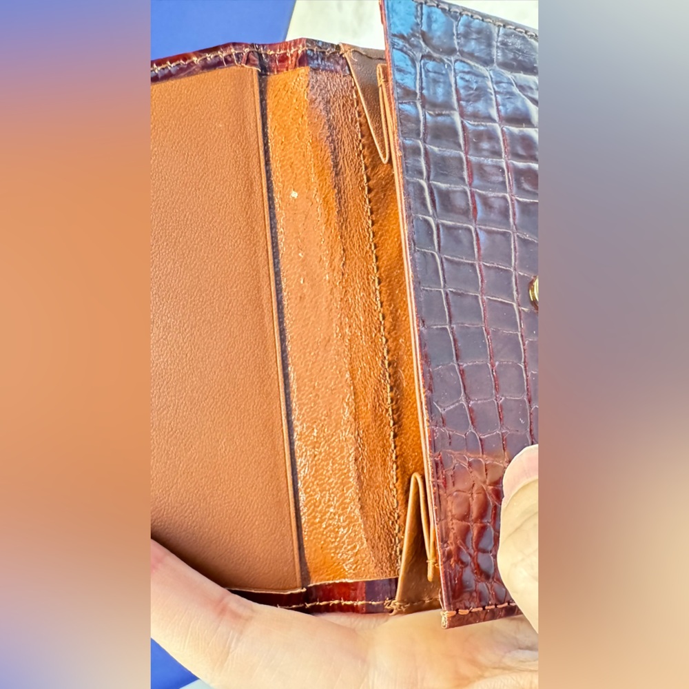 Paco Rabanne Brown Croc-Embossed Wallet - Picture 10 of 13